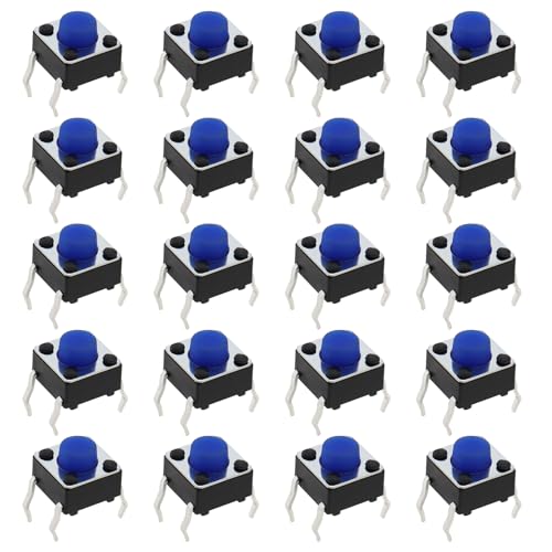 The Lord of the Tools 20 Stück 4-polige Touch Button Steckschalter Blaue Kappe Tastenschalter Kompatibel mit Gtech AirRam AR01 AR02 AR03 AR05 AR09 AR20 AR29 AR30 von The Lord of the Tools