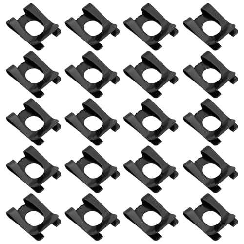 The Lord of the Tools 20 Stück Sicherungsring SL-Clip M6 Federanschlag für Bolzenschaft DK-Sicherungsring Anti-Lockerungskarte für Autos Spielzeug Möbel 6x14mm Schwarz von The Lord of the Tools