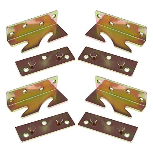 The Lord of the Tools 4 Set Bettschienenhalterung No-Mortise Bed Rail Fitting Bed Frame Hardware Rostfrei Bed Frame Connectors for Headboards Footboards The Lord of the Tools 4 Set Bettschienenhalterung No-Mortise Bed Rail Fitting Bed Frame Hardware Rostfrei Bed Frame Connectors for Headboards Footboards von The Lord of the Tools