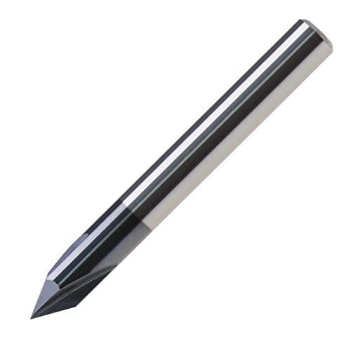 The Lord of the Tools Fasenschaftfräser 3 Flöten 60 Grad 6 Mm Schaft TiAlN-beschichtetes Vollhartmetall V-Nut-Fräser Schnitzen von V-Nut-CNC-Schriftzugschildern Anfasende von The Lord of the Tools