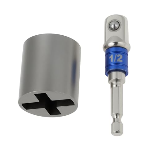 The Lord of the Tools Wagenheber-Steckschlüssel-Adapter, 3,3 x 3 x 0,9 cm/3,3 x 1,3 x 3,7 cm, kompatibel mit Handbohrmaschinen, elektrischen Schraubenschlüsseln, Ratschen The Lord of the Tools Wagenheber-Steckschlüssel-Adapter, 3,3 x 3 x 0,9 cm/3,3 x 1,3 x 3,7 cm, kompatibel mit Handbohrmaschinen, elektrischen Schraubenschlüsseln, Ratschen von The Lord of the Tools