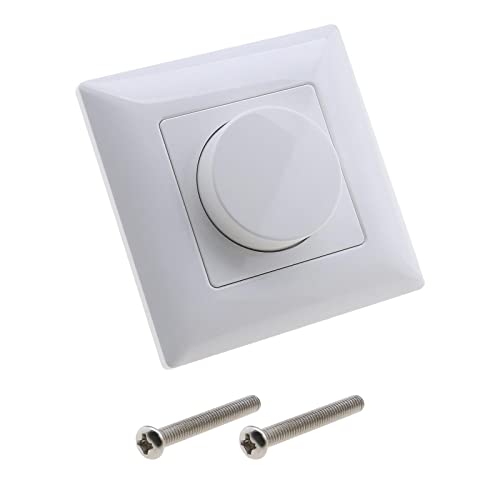 The Lord of the Tools Universal LED Dimmer On/Off Drehdimmer mit Phasenabschnittsdimmer 0-10V Dimmen Weiß für dimmbare LED-Glüh Halogenlampen von The Lord of the Tools