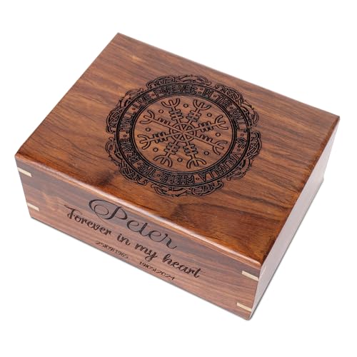 Personalisierte Palisander-Urnen für Asche von Mensch oder Haustier, berühmte Symbole, hölzerne gravierte Feuerbestattungsurne – Erinnerungsbox, Gedenkurne oder Schatulle (22,9 x 17,8 x 10,2 cm – 80 Personalisierte Palisander-Urnen für Asche von Mensch oder Haustier, berühmte Symbole, hölzerne gravierte Feuerbestattungsurne – Erinnerungsbox, Gedenkurne oder Schatulle (22,9 x 17,8 x 10,2 cm – 80 von The Maryam Crafts