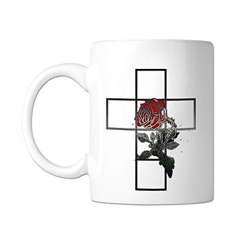 Rose Croix rot Rose 11 Oz Kaffee Becher von The Freimaurer Exchange von The Masonic Exchange