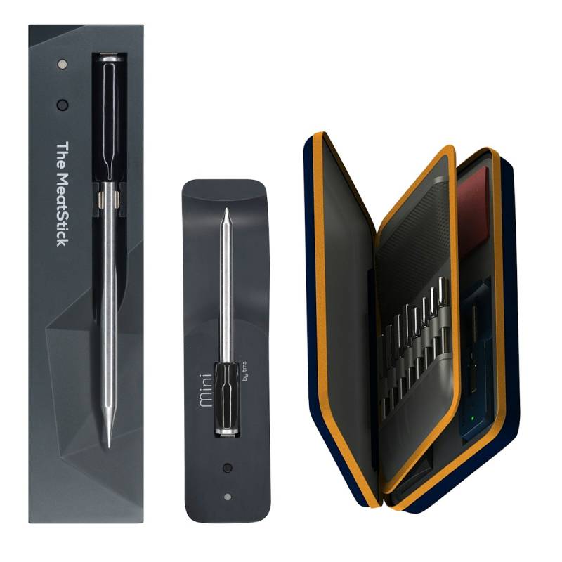 The MeatStick Xtender Combo Set - 2 Fleischthermometer mit Ladegeräten und Tasche von The MeatStick