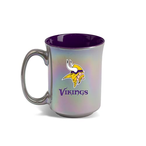 The Memory Company Offiziell lizenzierte NFL 425 ml schillernde Keramiktasse – Premium-Kaffeetasse mit Team-Logo, perfektes Fan-Geschenk, langlebiges Trinkgeschirr für heiße und kalte Getränke von The Memory Company