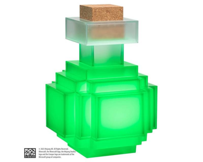 The Noble Collection LED Nachttischlampe Minecraft Farbwechsel Trank Flasche Replik 17cm, LED fest integriert, offiziell lizensiertes Merchandise von The Noble Collection