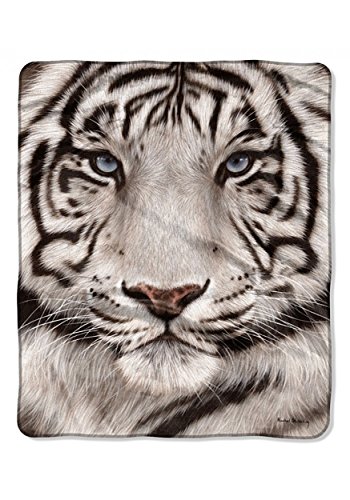 The Northwest Company American Heritage Collection White Face Tiger Raschel Überwurfdecke, 127 x 152,4 cm, 127 x 152,4 cm von Northwest