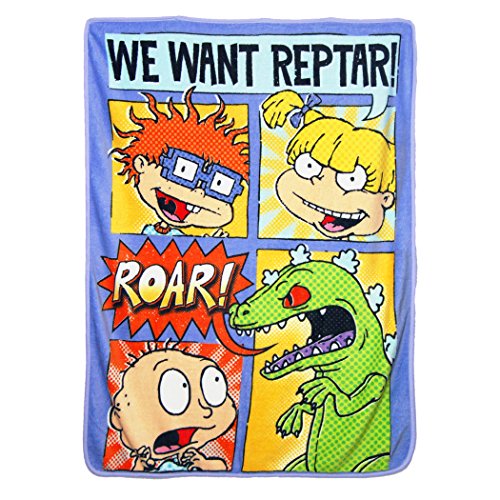 The Northwest Company Nickelodeon's Rugrats Nick Rewind Comic Strip Rugrats Micro Raschel Überwurfdecke, 116,8 x 152,4 cm, Mehrfarbig von Northwest