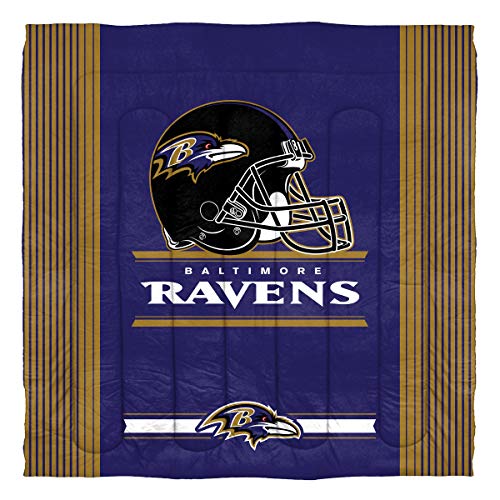 The Northwest Company Offiziell Lizenziertes NFL Baltimore Ravens Safety Full/Queen Tröster und 2 Kissenbezüge, 218,4 x 218,4 cm von Northwest