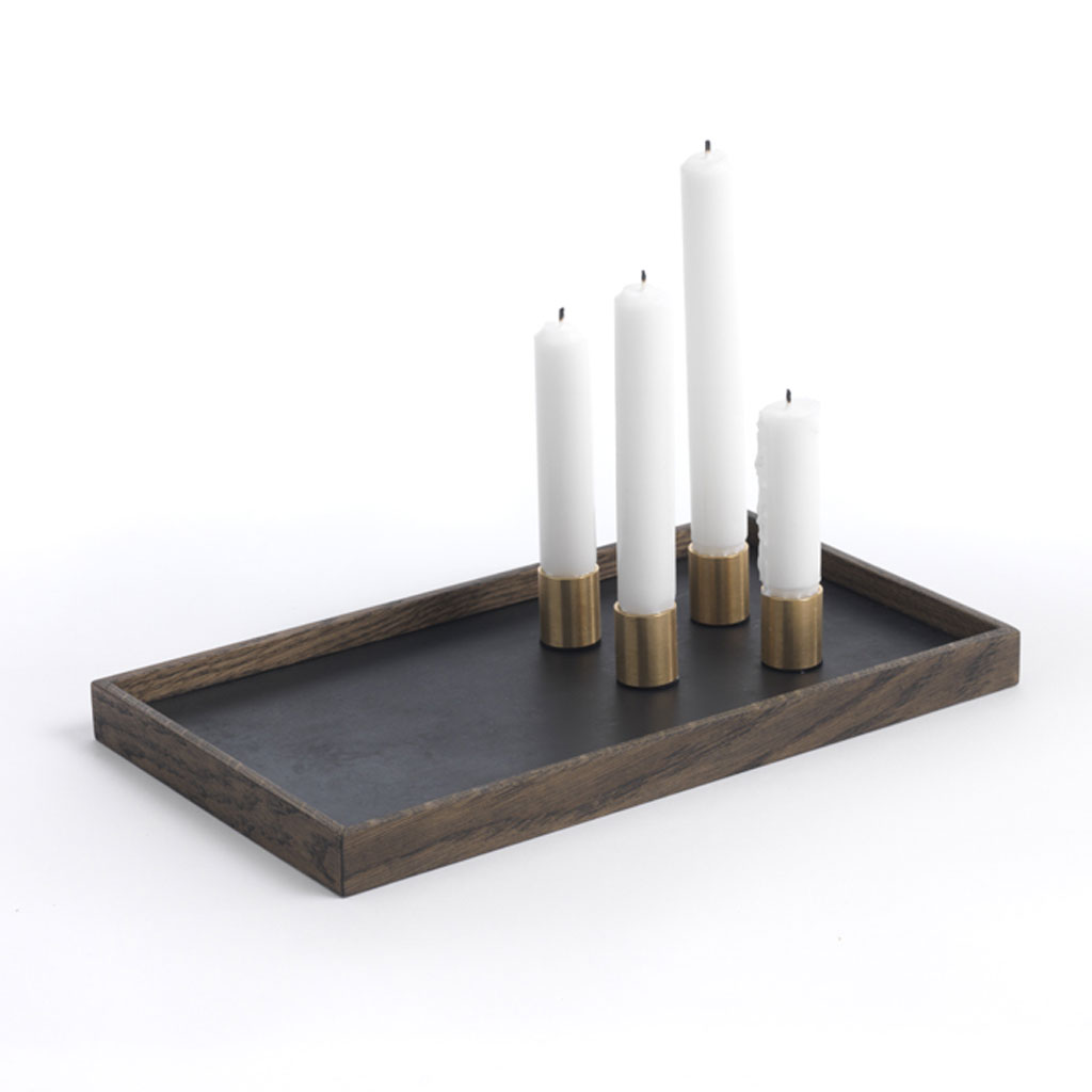 The Oak Men - Candle Tray De Luxe - Tablett aus Holz mit Kerzenhaltern von The Oak Men