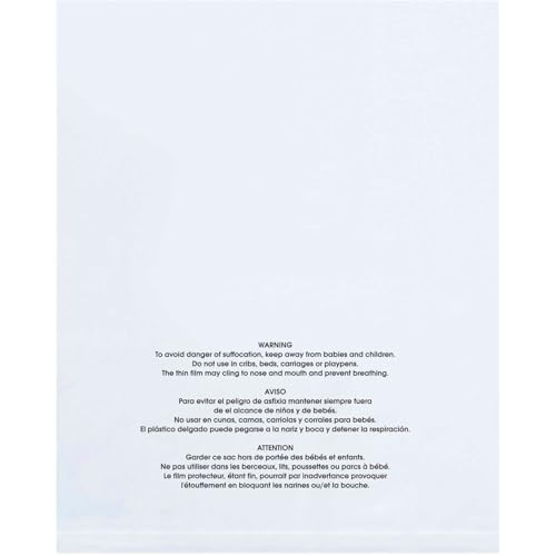 45,7 x 61 cm – 2 mm flache Erstickungswarnungs-Polybeutel 45,7 x 61 cm – 2 mm flache Erstickungswarnungs-Polybeutel von The Packaging Company