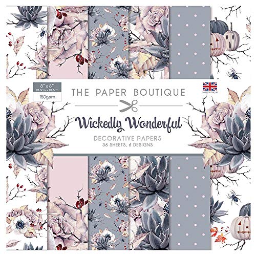 The Paper Boutique PB1085 20,3 x 20,3 cm Papierblock Wickedly Wonderful, verschieden, Height: 20.3cm Width: 20.3cm Depth: 0.8cm von The Paper Boutique