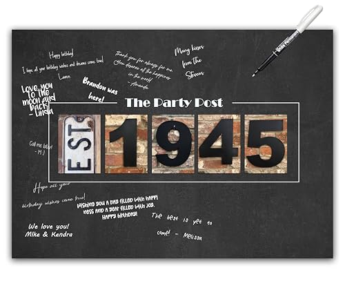 Partydekorationen zum 80. Geburtstag – Kreidetafel-Gästebuch-Alternativposter. A3-Partyschild für Sie oder Ihn, das sich um 80 Jahre dreht, Signiertafel für Frauen oder Männer. Rustikales Partydekorationen zum 80. Geburtstag – Kreidetafel-Gästebuch-Alternativposter. A3-Partyschild für Sie oder Ihn, das sich um 80 Jahre dreht, Signiertafel für Frauen oder Männer. Rustikales von The Party Post