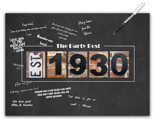 Partydekorationen zum 95. Geburtstag – Kreidetafel-Gästebuch-Alternativposter. A3-Partyschild für Sie oder Ihn, das sich um 95 Jahre dreht, Signiertafel für Frauen oder Männer. Rustikales Partydekorationen zum 95. Geburtstag – Kreidetafel-Gästebuch-Alternativposter. A3-Partyschild für Sie oder Ihn, das sich um 95 Jahre dreht, Signiertafel für Frauen oder Männer. Rustikales von The Party Post