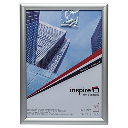Hampton Frames SNAPA3S Poster Zertifikat Foto Display Snap Frame Silber A3 (30 x 42 cm) von Hampton Frames