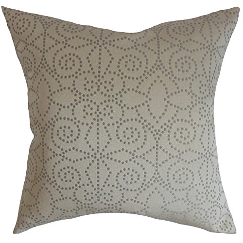 Das Kissen Collection Arum Geometrische Kissenbezug Mist, Grau von The Pillow Collection