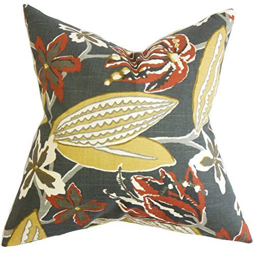 Das Kissen Collection Averill Kissenbezug, Blumenmuster, Rot von The Pillow Collection