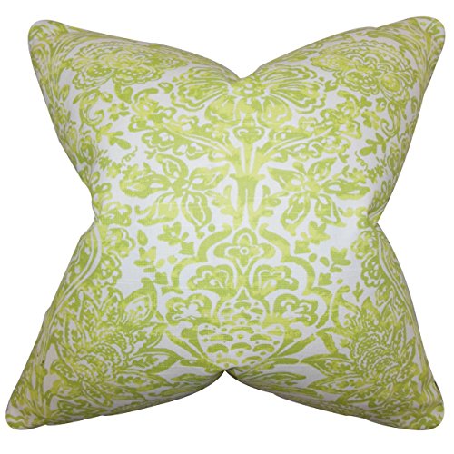 The Pillow Collection Kissenbezug, Blumenmuster, Daija 18 x 18 grün von The Pillow Collection