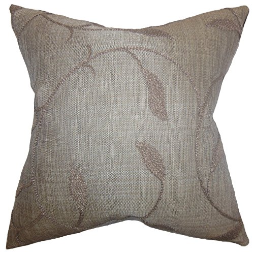 The Pillow Collection Delyth Kissenbezug, Blumenmuster, Baumwolle, Java, Blau, 11105 x 11105 x 3883 cm von The Pillow Collection