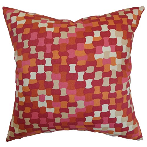 Das Kissen Collection Gaya Geometrische Kissenbezug, Pink von The Pillow Collection