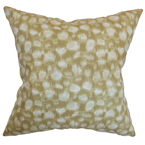 The Pillow Collection Imperatriz Geometrischer Kissenbezug, Baumwolle, hautfarben, 3165 x 3165 x 1104 cm von The Pillow Collection