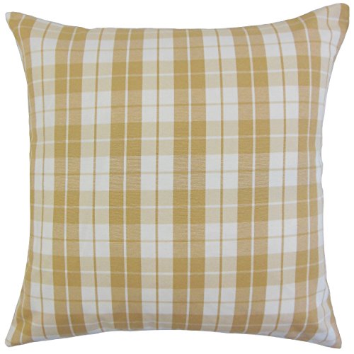 Das Kissen Collection Joss Plaid Kissenbezug, orange von The Pillow Collection