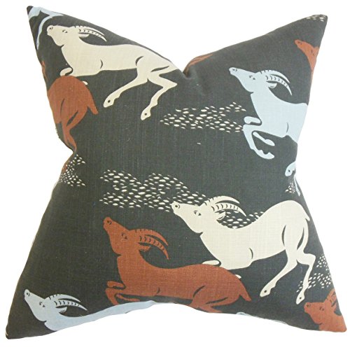 Das Kissen Collection Naenia Animal Print Kissenbezug, schwarz von The Pillow Collection