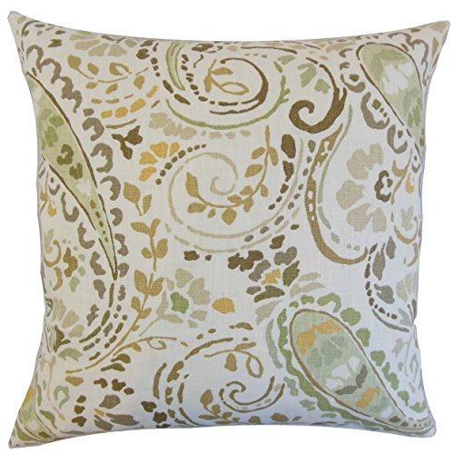 Das Kissen Collection Robbia Kissenbezug mit Blumenmuster, Braun von The Pillow Collection