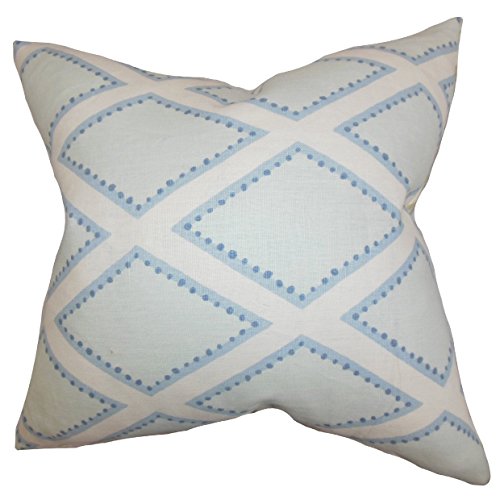 Das Kissen Collection alarich Geometrische Kissenbezug, blau von The Pillow Collection