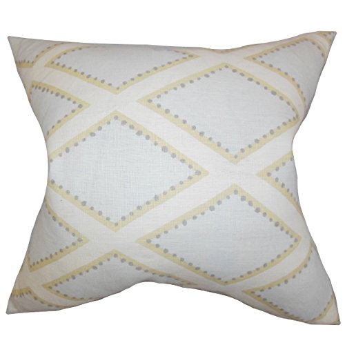 Das Kissen Collection alarich Geometrische Kissenbezug, hellblau von The Pillow Collection