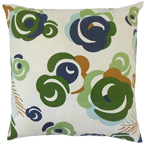 Das Kissen Collection riyas Kissenbezug, Blumenmuster, Grün von The Pillow Collection