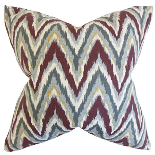 Das Kissen Kollektion Matisse Zigzag Kissenbezug Johannisbeere, Violett von The Pillow Collection