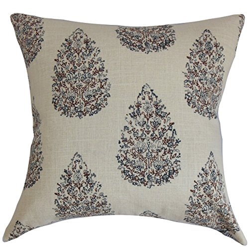 Das Kissen Kollektion faeyza Blumen Kissenbezug Indigo, Violett von The Pillow Collection