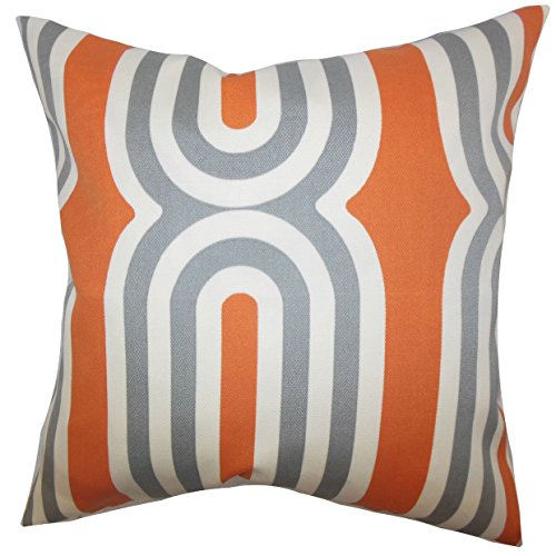 The Pillow Collection Kissenbezug, geometrisch, Persis 18x18 Orange von The Pillow Collection