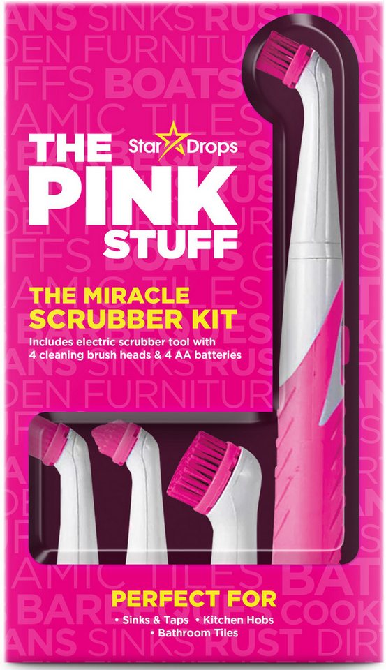The Pink Stuff Reinigungs-Set The Pink Stuff Miracle Sonic Scrubber Kit, 4 Reinigungsbürstenköpfe, (4-St) von The Pink Stuff