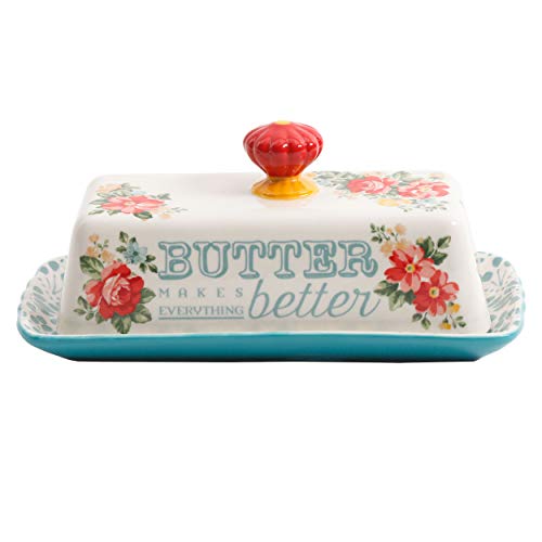 The Pioneer Woman Vintage Floral Butterdose Steingut von The Pioneer Woman