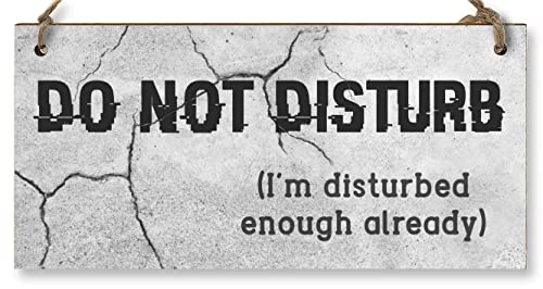 The Plum Penguin Handgefertigtes Holzschild zum Aufhängen "Do Not Disturb", mit englischer Aufschrift "I'm Disturbed Already" The Plum Penguin Handgefertigtes Holzschild zum Aufhängen "Do Not Disturb", mit englischer Aufschrift "I'm Disturbed Already" von The Plum Penguin