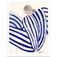 The Poster Club - Blue Stripe At Concorde von Sofia Lind, 50 x 70 cm von The Poster Club ApS