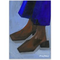 The Poster Club - Boots and Blues von Hanna Peterson, 30 x 40 cm von The Poster Club ApS