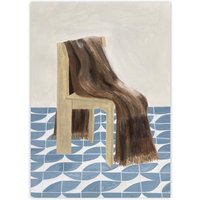 The Poster Club - Chair with Blanket von Isabelle Vandeplassche, 40 x 50 cm von The Poster Club ApS