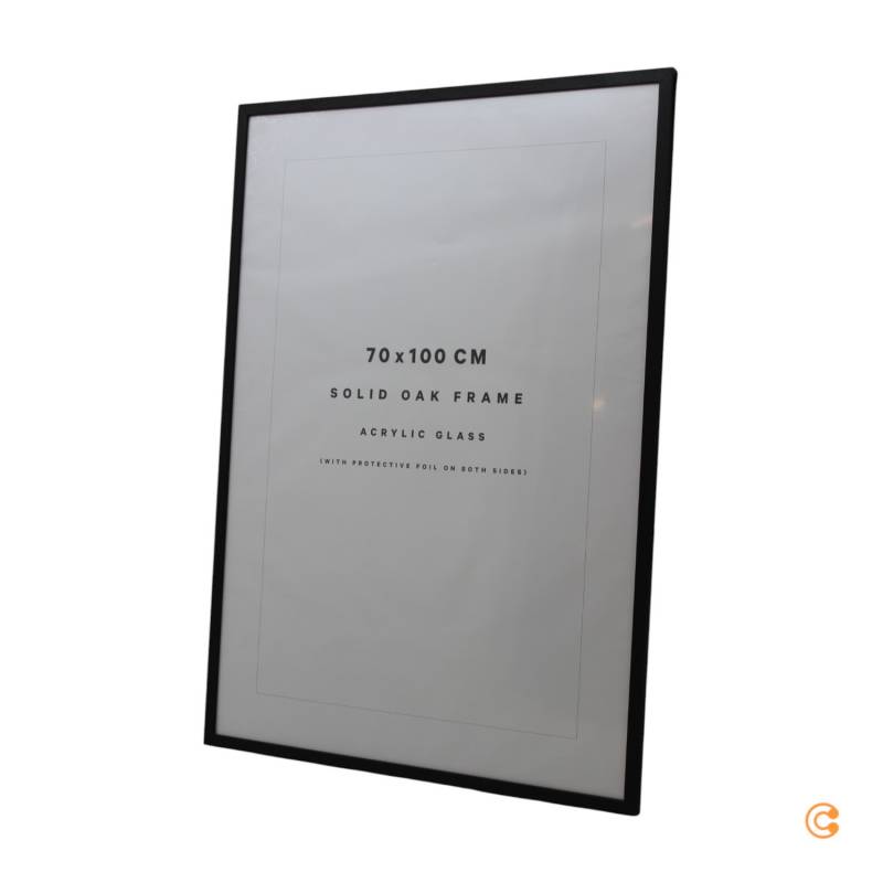 The Poster Club   Bilderrahmen Eiche Schwarz Plexiglas 70 X 100 Cm Rahmen B-Ware von The Poster Club