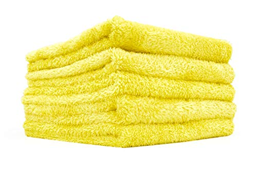 The Rag Company Eagle EDGELESS Professionelle Koreanische 70/30 Super Plüsch 480 g/m² Mikrofasertücher 16 in. x 16 in. Gelb 11616-EAGLE-350-YELLOW-5PK von The Rag Company