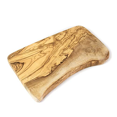 Rustikales Servierbrett aus Olivenholz, 30 x 15 x 2 cm von The Rustic Dish