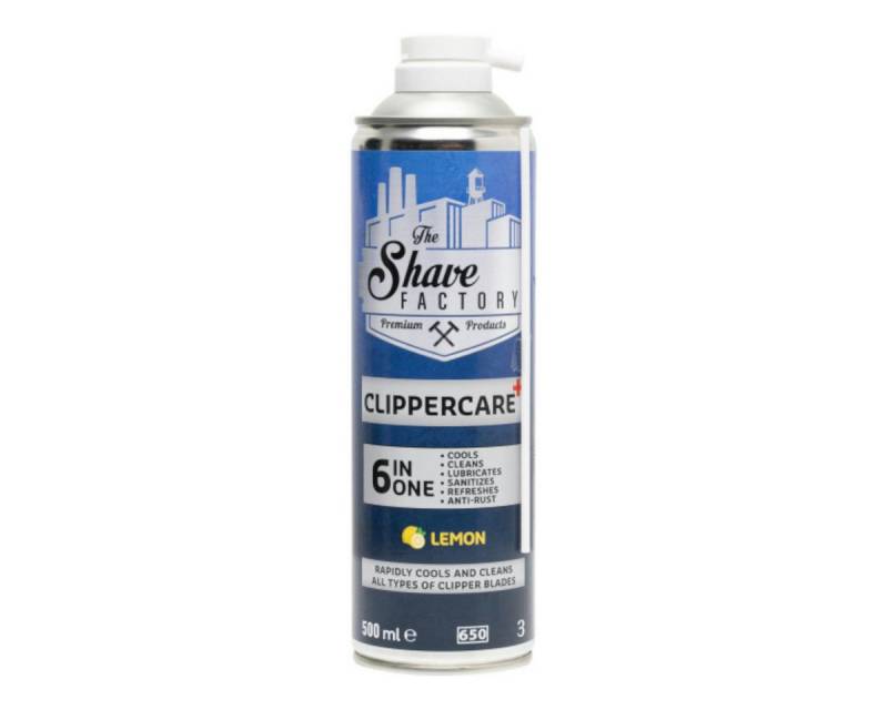 The Shave Factory Clippercare Desinfektionsspray für Haarschneidemaschinen 6 in 1 500ml Oberflächen-Desinfektionsmittel von The Shave Factory