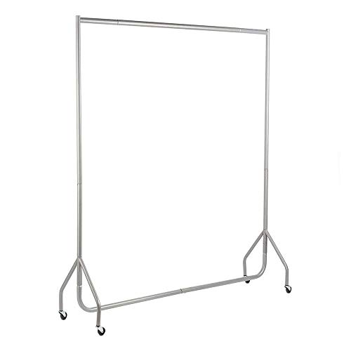 The Shopfitting Shop Heavy Duty Silber Grau Kleiderstange 6 ft Lang x 5 ft hohe Garment Speicher Rack 32 mm Stahlrohr von The Shopfitting Shop