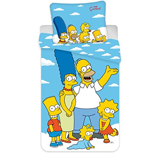 Générique Dekbedovertrek von Simpsons – Eenpersoons – 140 x 200 cm von Générique