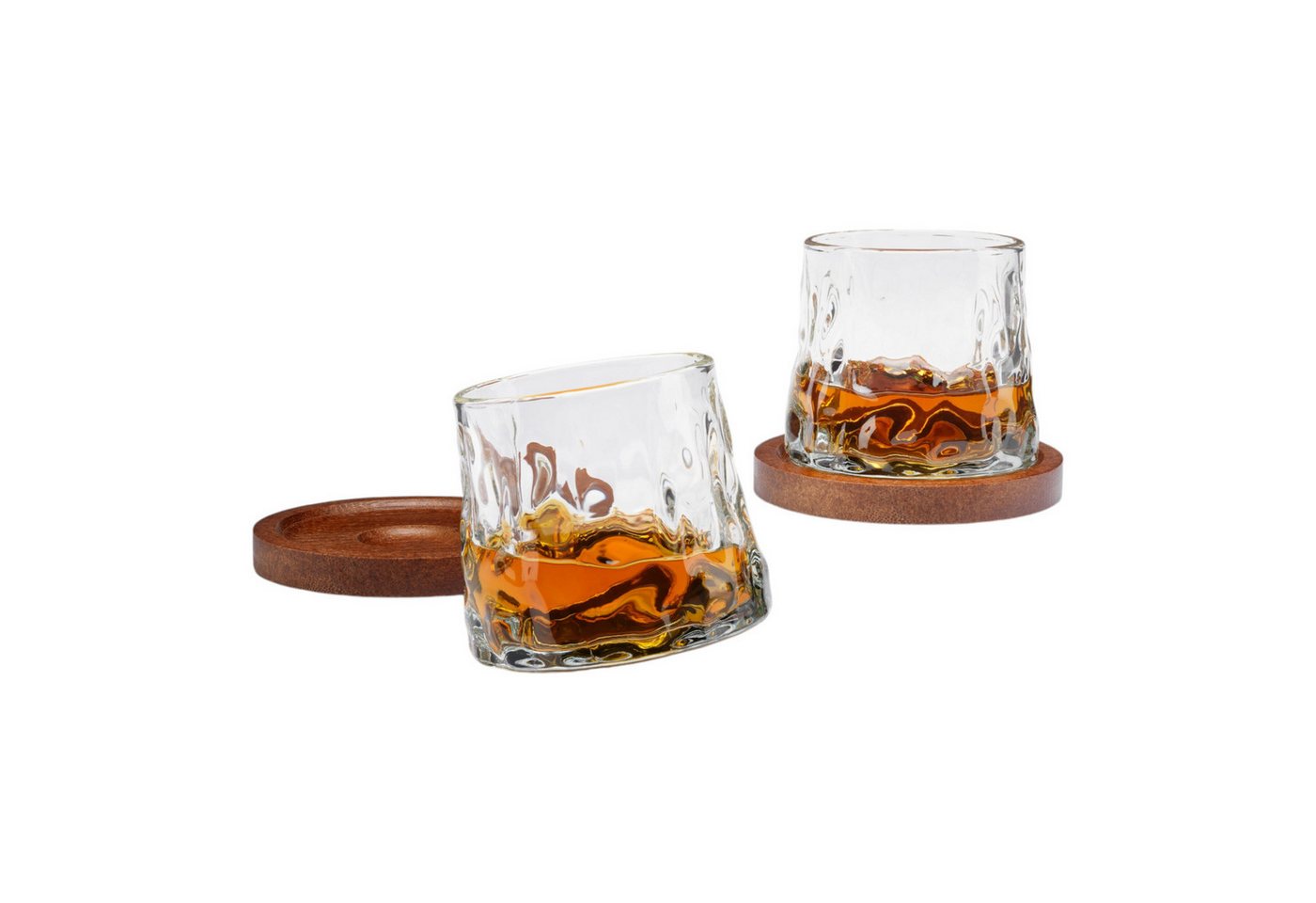 The Source Whiskyglas Rotierende Whiskeygläser Whisky Geschenkset mit Untersetzern aus Holz The Source Whiskyglas Rotierende Whiskeygläser Whisky Geschenkset mit Untersetzern aus Holz von The Source