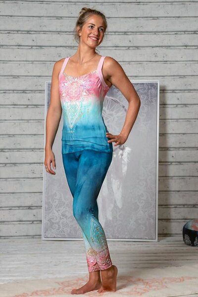 The Spirit of OM Yogatop Mandala indigo/peach von The Spirit of OM