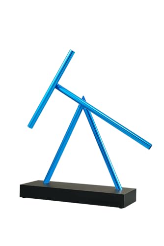 The Swinging Sticks® – Kinetisches Kunstobjekt in Schwarz & Blau | Physikalisches Bewegungssystem | Design trifft Technik | Dauerhafte Rotation durch elektromagnetischen Impuls von The Swinging Sticks